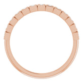 14K Rose 1/6 CTW Natural Diamond Anniversary Band